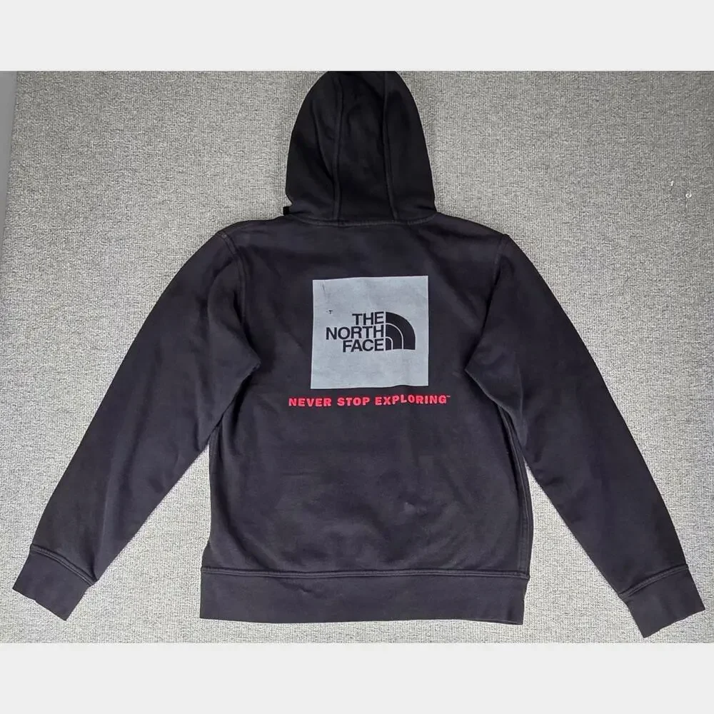 THE NORTH FACE MENS BLACK NEVER STOP EXPLORING HOODIE SIZE SMALL FLEECE